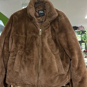 Zara faux fur coat